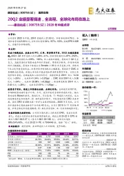 2020年中报点评:20Q2业绩显著提速,全流程、全球化布局在路上