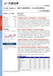 公司信息更新报告：疫情下业绩保持增长，双主业迎来发展良机