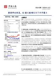 整装率先恢复，Q2量尺数增长为下半年蓄力