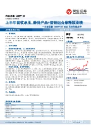 2020年半年报点评：上半年营收承压，静待产品+营销组合拳释放业绩