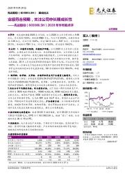 2020年半年报点评：业绩符合预期，关注公司中长期成长性