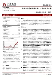 中报点评：中报为公司的业绩洼地，下半年增长可期