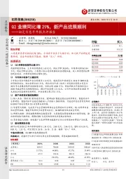 初灵信息半年报点评报告：Q2业绩同比增29%，新产品进展顺利