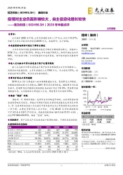 2020年中报点评:疫情对主业负面影响较大,自主信息化增长较快