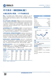 业绩表现符合预期，下半年转增有望