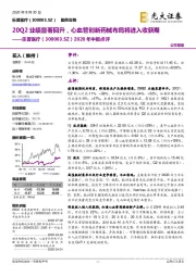 2020年中报点评：20Q2业绩显著回升，心血管创新药械布局将进入收获期