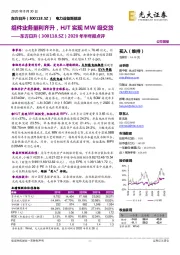 2020年半年报点评：组件业务量利齐升，HJT实现MW级交货