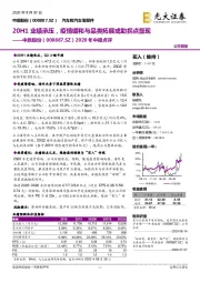 2020年中报点评：20H1业绩承压，疫情缓和与品类拓展或助拐点显现