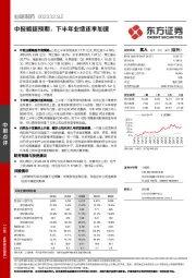 中报略超预期，下半年业绩逐季加速