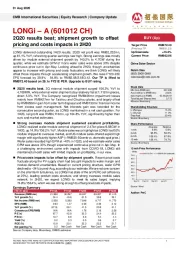 2Q20 results beat; shipment growth to offset pricing and costs impacts in 2H20