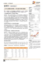 上半年业绩增长超预期，研发创新支撑长期增长