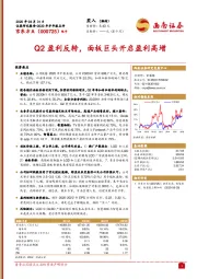 Q2盈利反转,面板巨头开启盈利高增