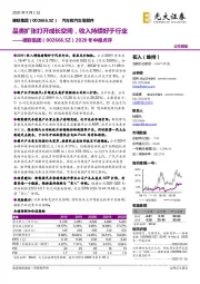 2020年中报点评：品类扩张打开成长空间，收入持续好于行业