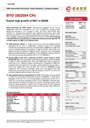Expect high growth of NEV in 2H20E