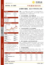 业绩增长稳健，光伏+半导体齐头并进