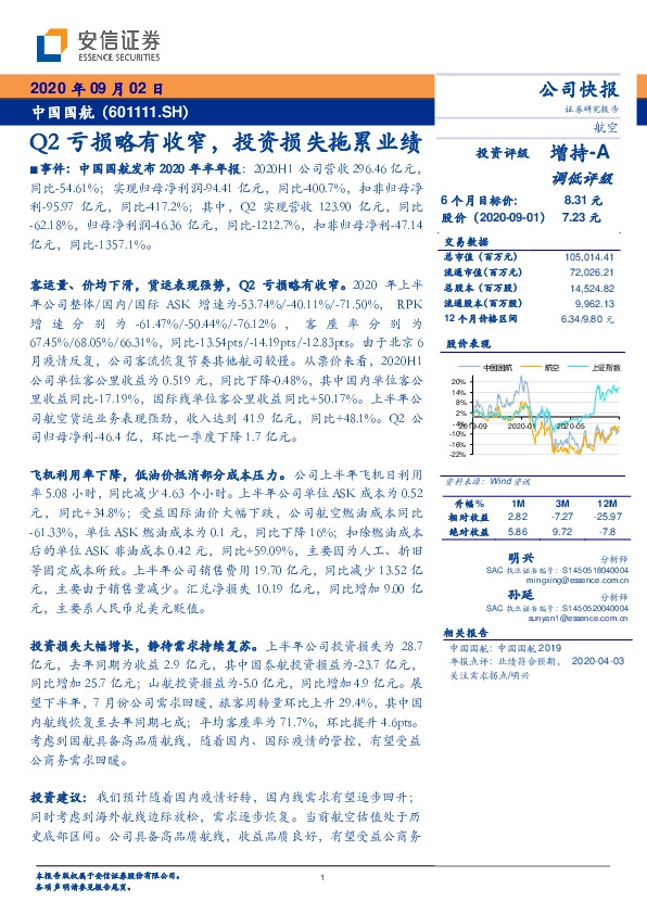 Q2亏损略有收窄，投资损失拖累业绩