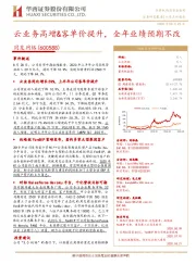 云业务高增&客单价提升,全年业绩预期不改