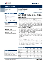 2020年半年报点评：海外疫情暂时递延销售，光储战略加快成长