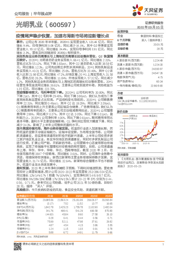 疫情尾声稳步恢复，加速布局新市场将迎新增长点