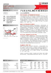 产品多点开花，IDC和5G驱动成长