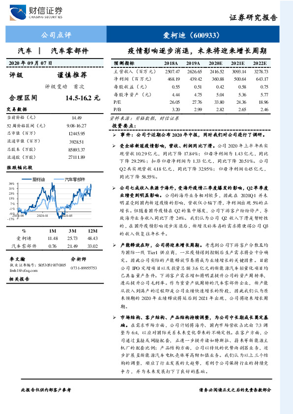 疫情影响逐步消退，未来将迎来增长周期