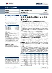 2020年中报点评：上半年业绩符合预期，政府补贴影响较大