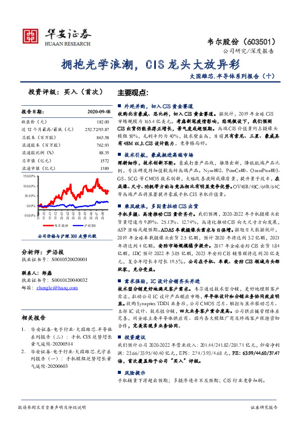 大国雄芯·半导体系列报告（十）：拥抱光学浪潮，CIS龙头大放异彩