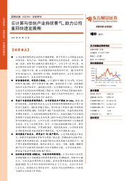 云计算与信创产业持续景气，助力公司重回快速发展期