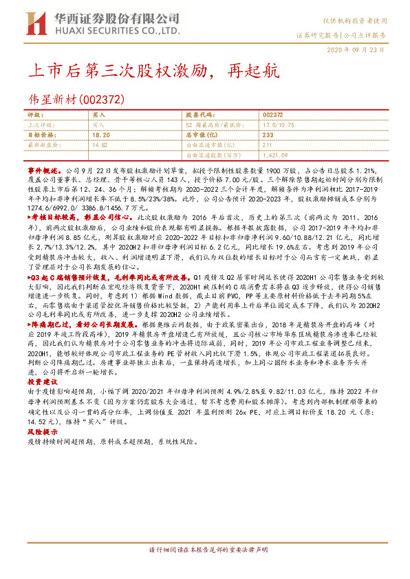 上市后第三次股权激励，再起航