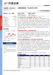公司信息更新报告:业绩换档提速,各业务齐头并进