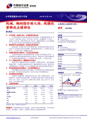 纯碱、糊树脂价格大涨，规模优势释放业绩弹性