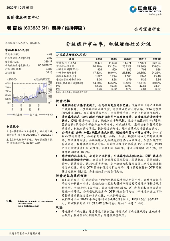 分级提升市占率，积极迎接处方外流