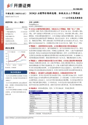 公司信息更新报告:2020Q3业绩预告维持高增,积极关注三个预期差