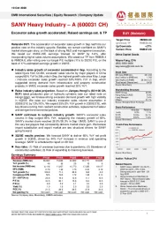 Excavator sales growth accelerated; Raised earnings est. & TP