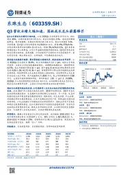 Q3营收业绩大幅加速，园林成长龙头崭露锋芒