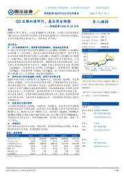 恒瑞医药2020年Q3点评：Q3业绩加速回升，基本符合预期