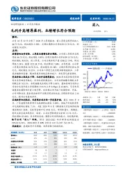 毛利升高增厚盈利，业绩增长符合预期