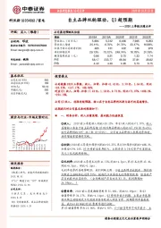 2020三季报业绩点评：自主品牌双轮驱动，Q3超预期