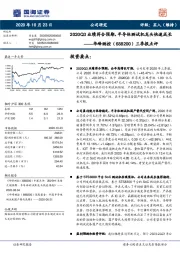 三季报点评:2020Q3业绩符合预期,半导体测试机龙头快速成长