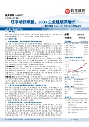 2020年三季报点评：旺季动销顺畅，20Q3主业延续高增长