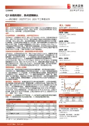 2020年三季报点评:Q3业绩高增长,拐点逻辑确认