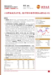 小功率板块多点开花，Q3单季归母净利同比+80%达4亿