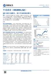 Q3业绩大幅增长，国内市场持续高增长