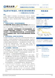 公司点评报告：受益家电市场复苏，四季度有望延续高增长