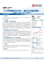 2020年三季报点评：Q3业绩增速再次回升，看好全年稳定增长