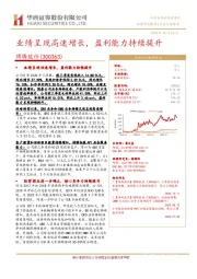 业绩呈现高速增长,盈利能力持续提升