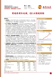 商超高增长延续，Q3业绩超预期
