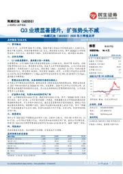 2020年三季报点评：Q3业绩显著提升，扩张势头不减