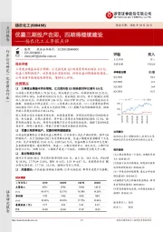 扬农化工三季报点评：优嘉三期投产在即，四期将继续建设