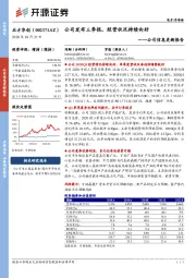 公司信息更新报告：公司发布三季报，经营状况持续向好